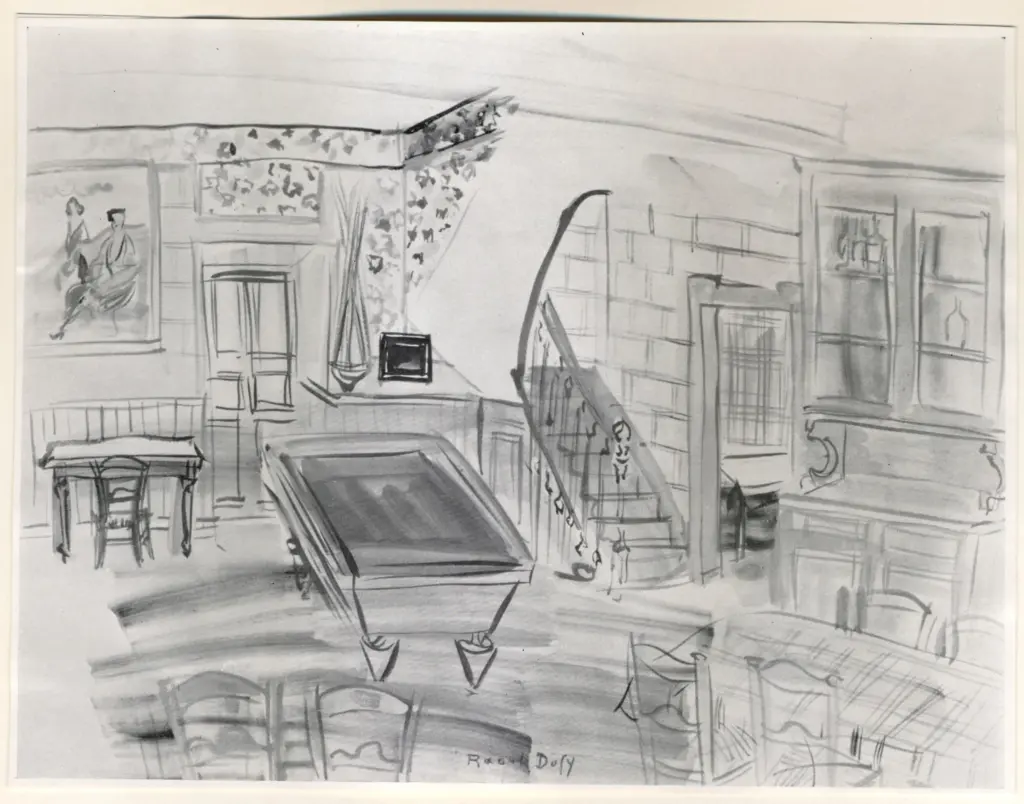 Anonimo , Dufy, Raoul - sec. XX - Bistrot , fronte