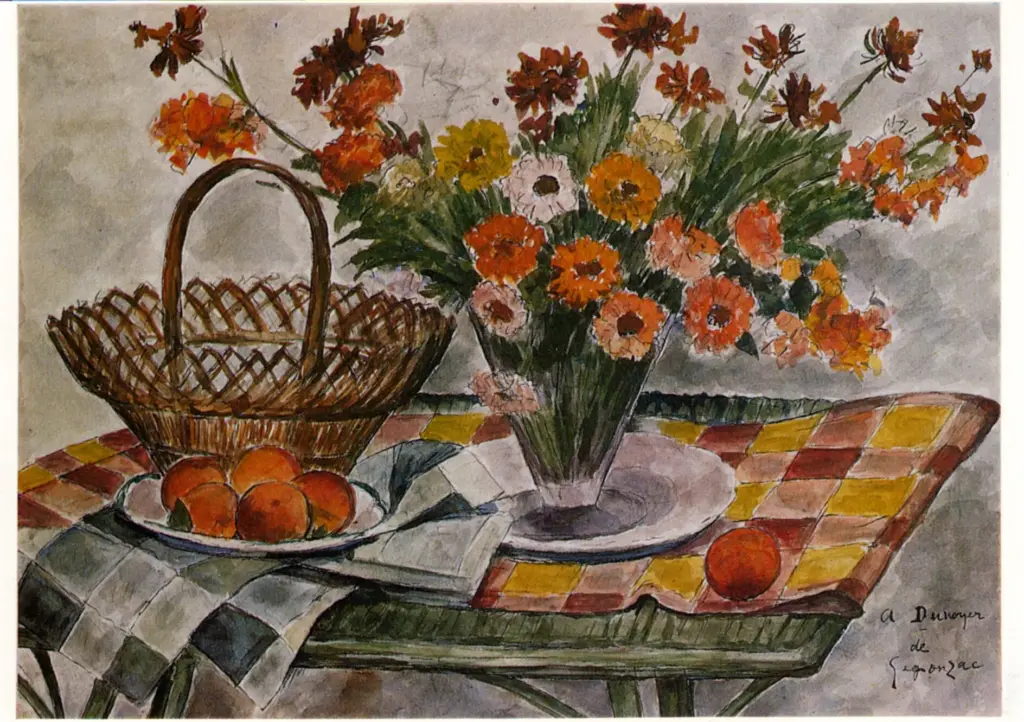 Dunoyer de Segonzac, Andr&eacute; , Nature morte sur une Nappe carr&eacute;