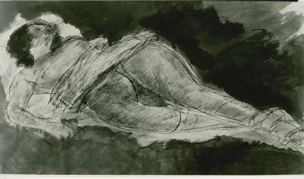 A.F.I. Agenzia Fotografica Industriale , Dunoyer de Segonzac, Andr&eacute; - sec. XX - Nudo disteso