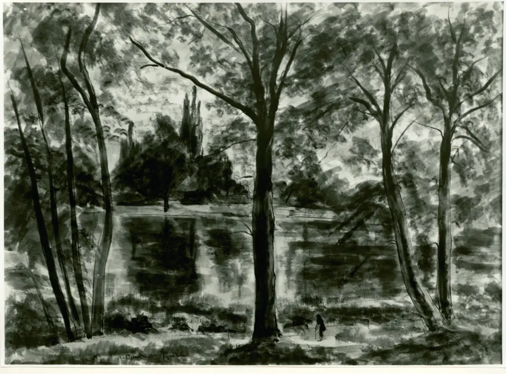 A.F.I. Agenzia Fotografica Industriale , Dunoyer de Segonzac, Andr&eacute; - sec. XX - Lo stagno