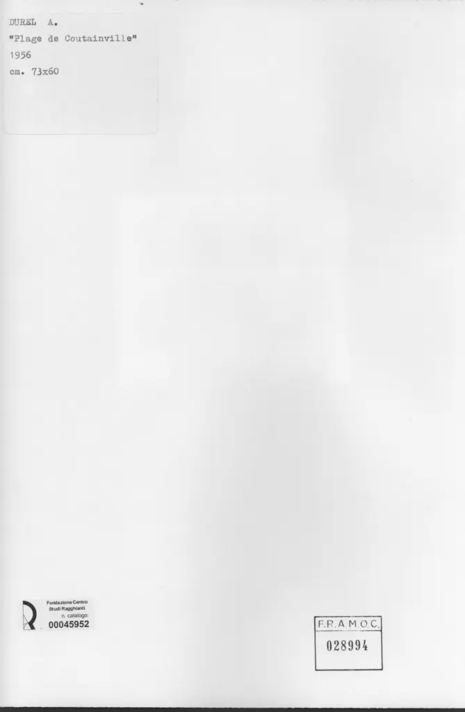 Anonimo , Durel, Auguste - sec. XX - Spiaggia di Coutainville , retro