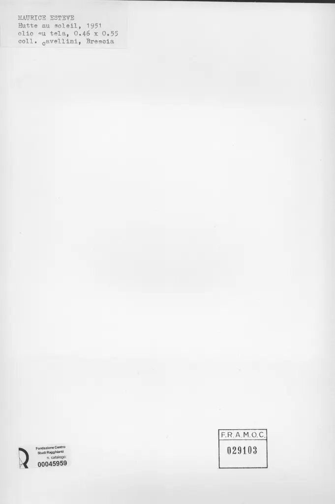 Anonimo , Est&egrave;ve, Maurice - sec. XX , retro