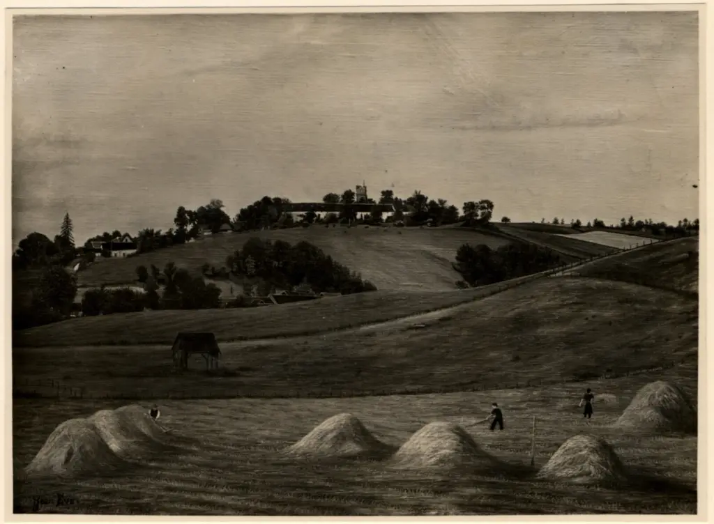 Eve, Jean , Paysage sur Ch&acirc;teau sur Epte -