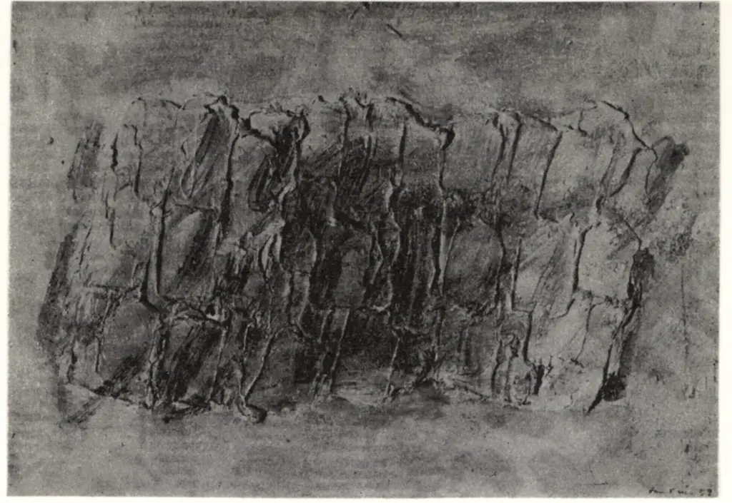 Anonimo , Fautrier, Jean - sec. XX - Paisage sombre , fronte