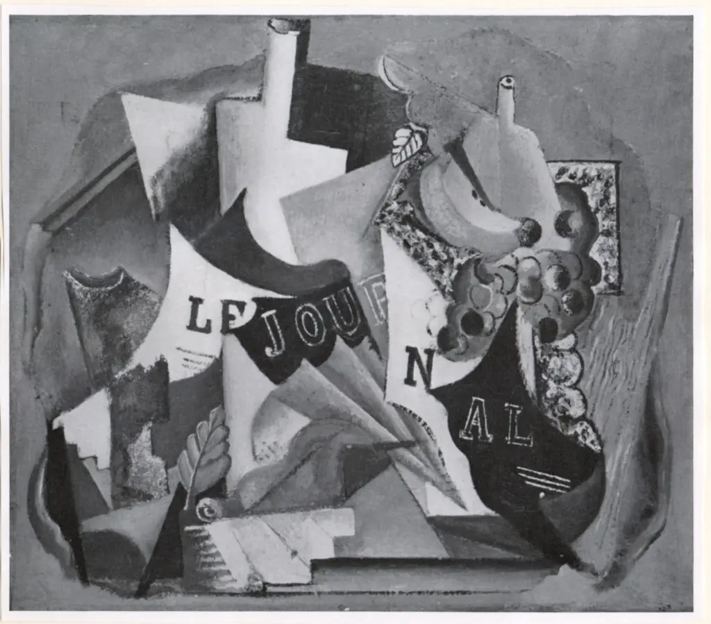 Anonimo , F&eacute;rat, Serge - sec. XX - Nature morte aux Fruits et au Journal , fronte