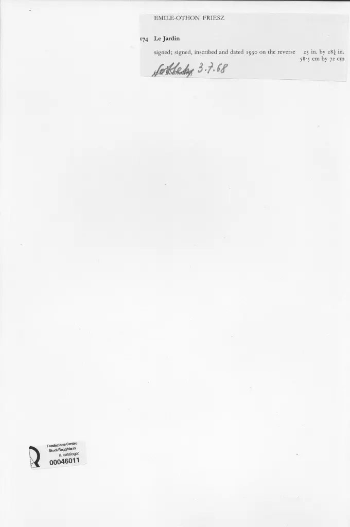 Anonimo , Friez, Emile - Othon - sec. XX - Le jardin , retro