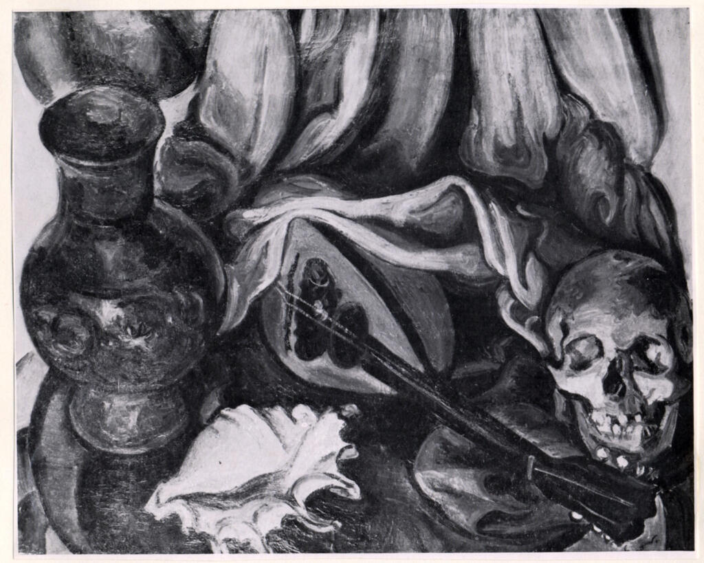 Anonimo , Friez, Emile - Othon - sec. XX - Mandoline, crâne et Coquillage , fronte