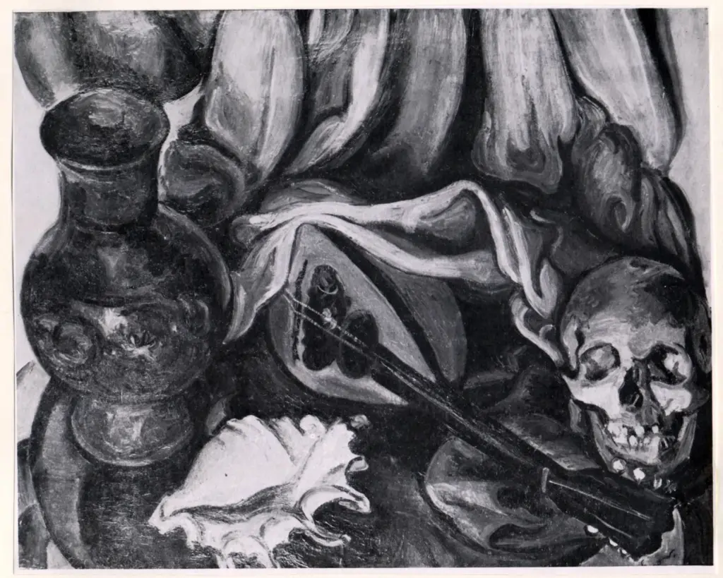 Anonimo , Friez, Emile - Othon - sec. XX - Mandoline, cr&acirc;ne et Coquillage