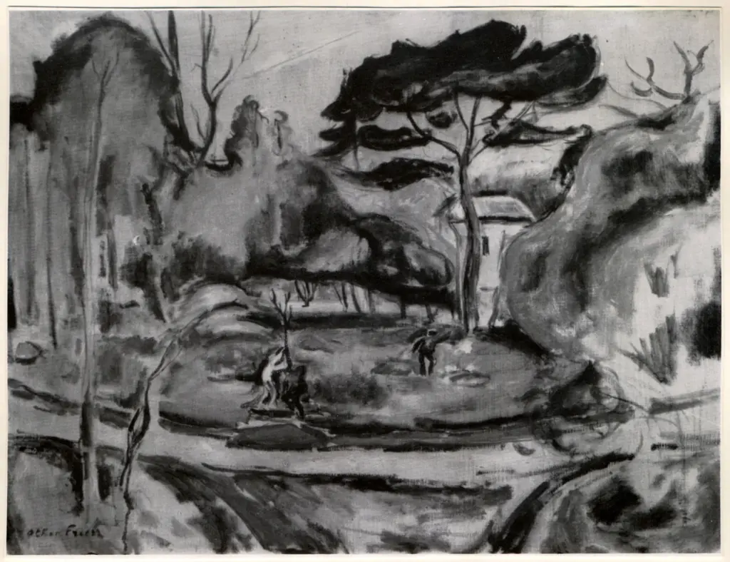 Anonimo , Friez, Emile - Othon - sec. XX - Paysage a Cassis , fronte