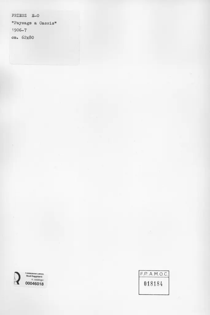 Anonimo , Friez, Emile - Othon - sec. XX - Paysage a Cassis , retro