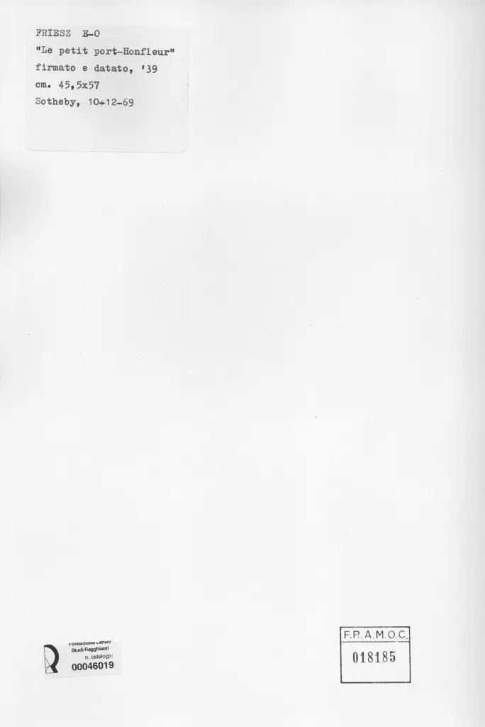 Anonimo , Friez, Emile - Othon - sec. XX - Le petit port - Honfleur , retro