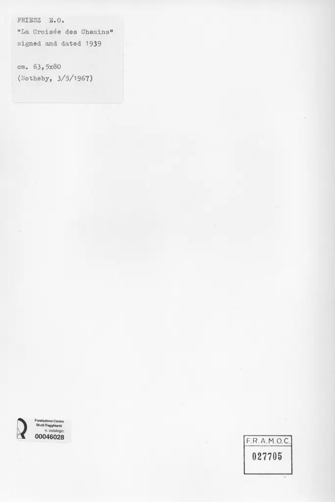 Anonimo , Friez, Emile - Othon - sec. XX - La Crois&eacute;e des Chemins , retro