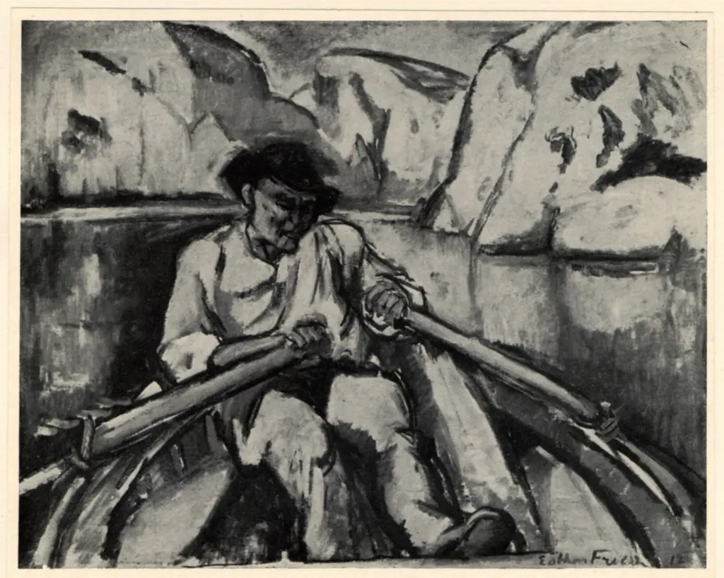 Friez, Emile - Othon , La P&ecirc;cheur dans la calanque