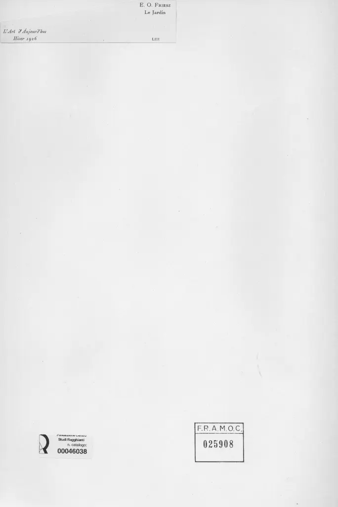 Anonimo , Friez, Emile - Othon - sec. XIX/ XX - Le jardin , retro