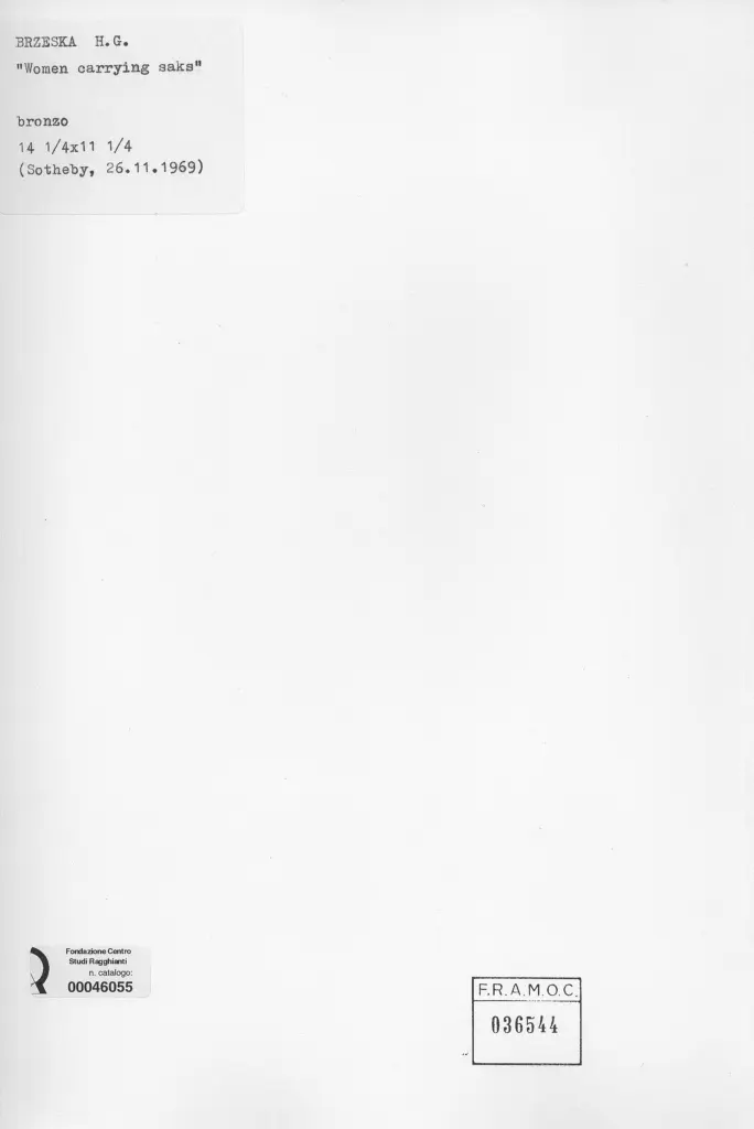 Anonimo , Brzeska, Henri Gaudier - sec. XX - Women carrying sask , retro