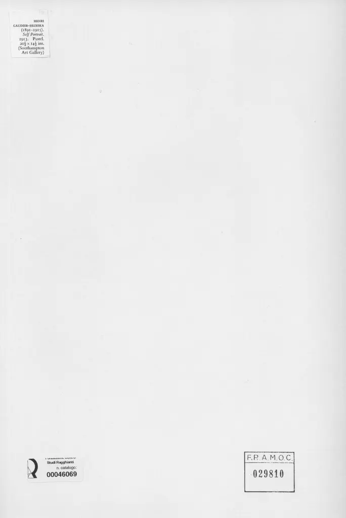 Anonimo , Brzeska, Henri Gaudier - sec. XX - Self - portrait , retro