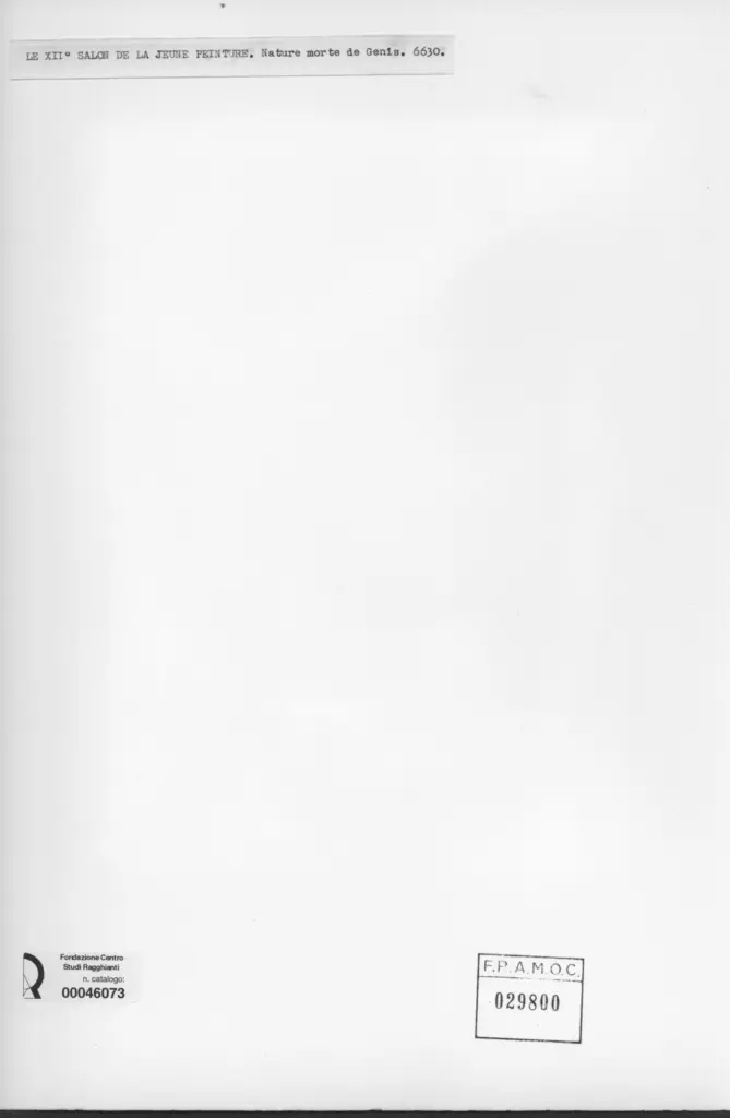 Anonimo , Genis, Ren&eacute; - sec. XX - Nature morte de Genis , retro