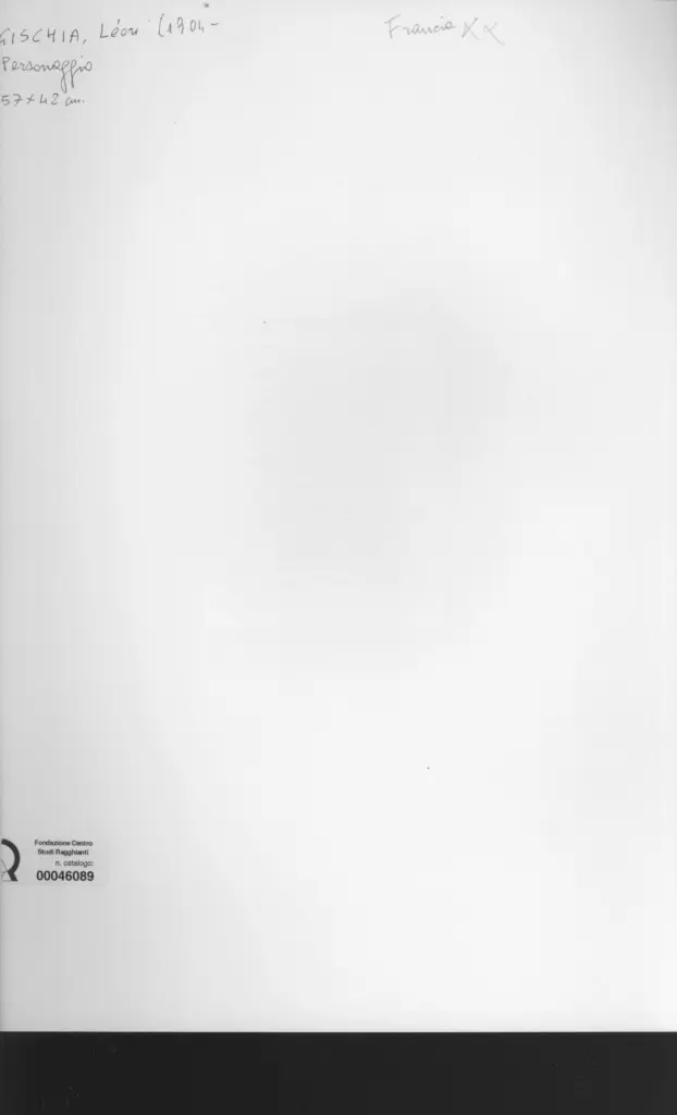 Anonimo , Gischia, Leon - sec. XX - Personaggio , retro