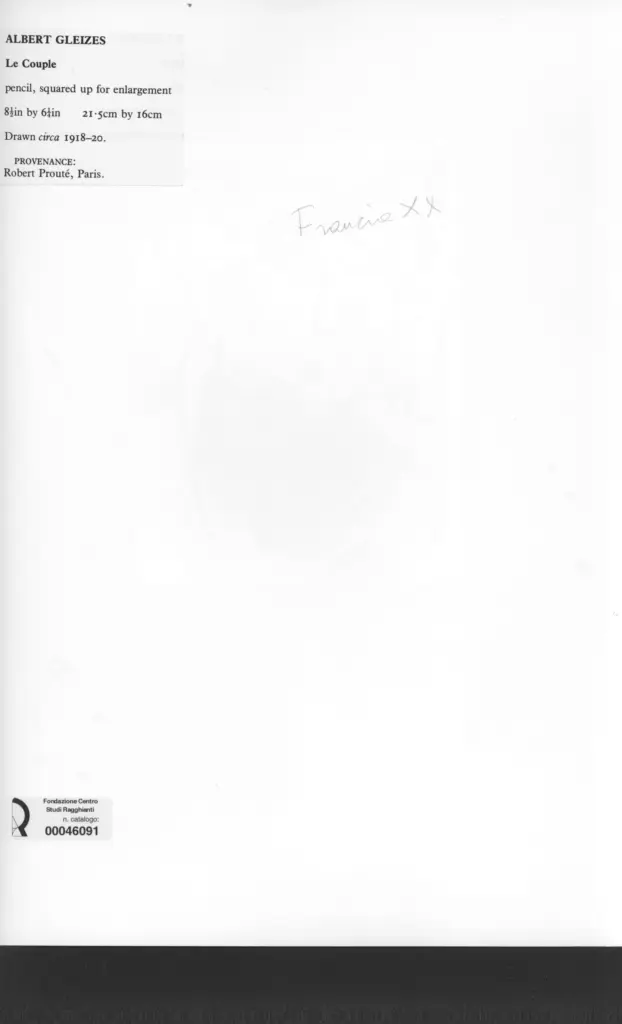 Anonimo , Gleizes, Albert - sec. XX - La coppia , retro