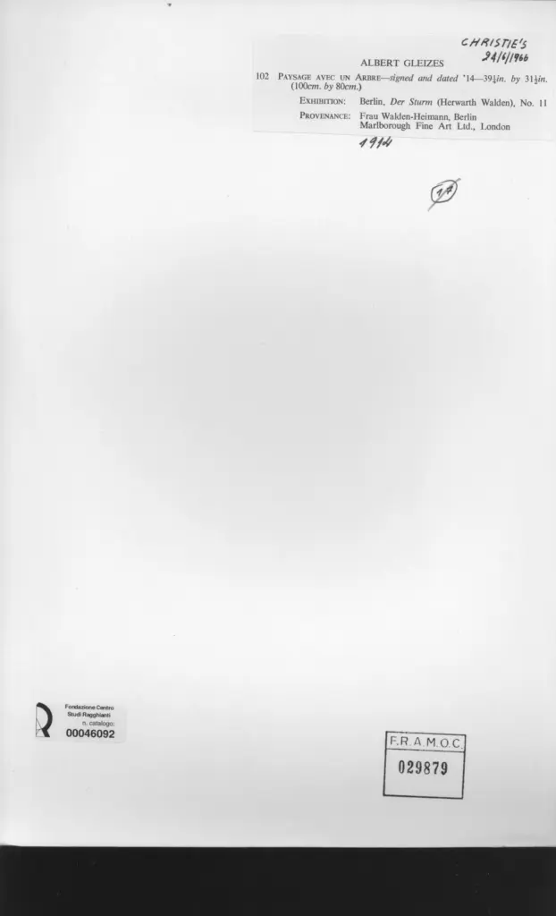 Anonimo , Gleizes, Albert - sec. XX , retro