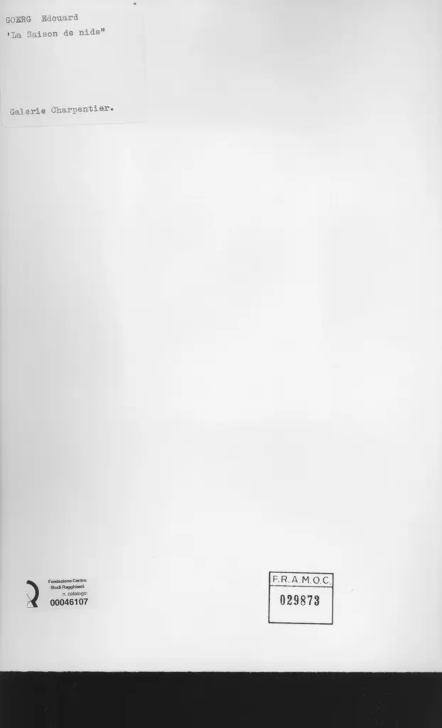 Anonimo , Georg, Eduard - sec. XX - La Stagione dei Nidi , retro