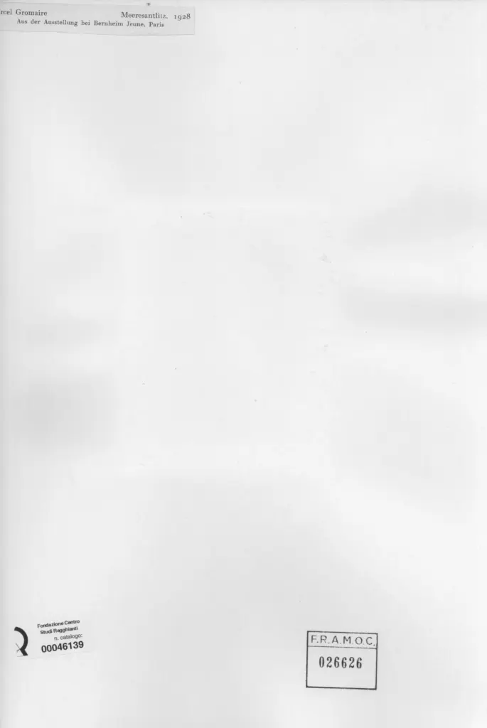 Anonimo , Gromaire, Marcel - sec. XX - Meeresantlitz&igrave; , retro