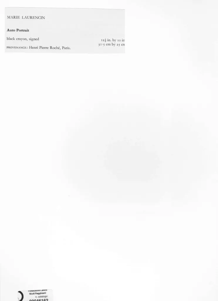 Anonimo , Laurencien, Marie - sec. XX - Auto portrait , retro