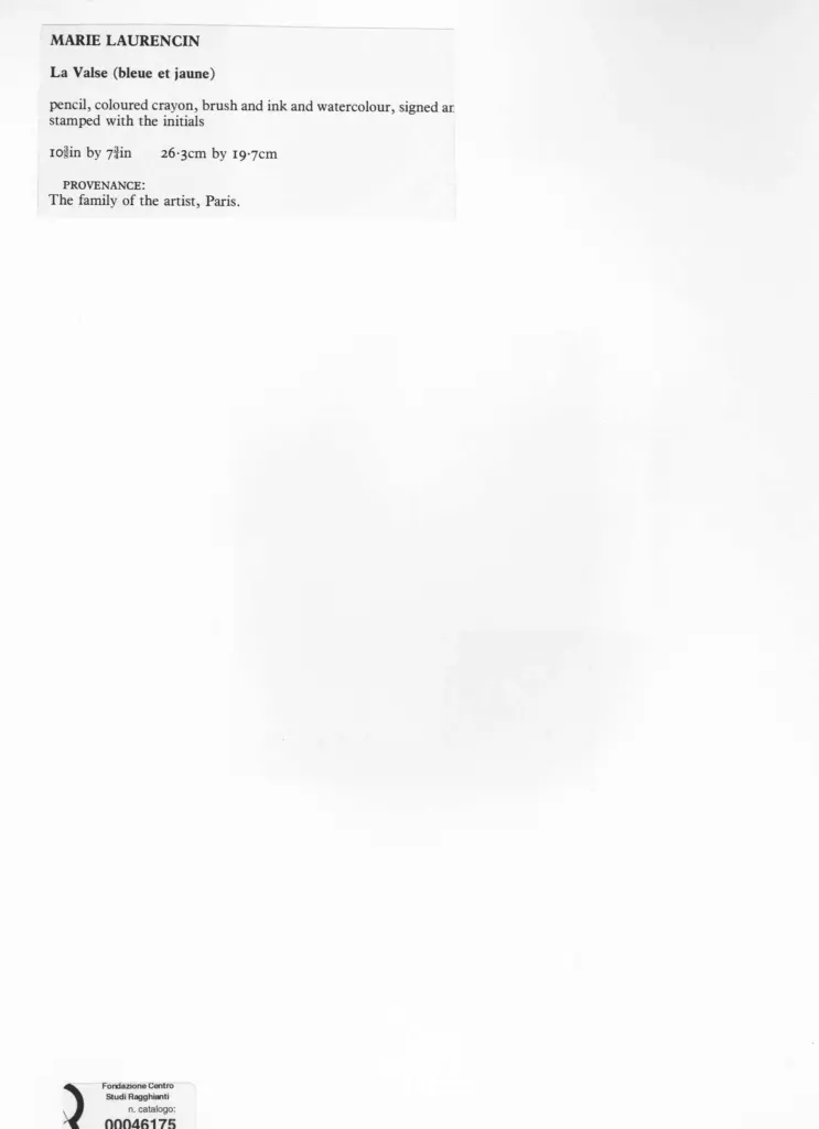 Anonimo , Laurencien, Marie - sec. XX - La Valse (il walzer) , retro
