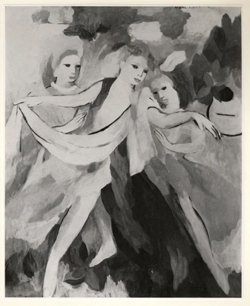 Laurencien, Marie , Trois jeunes femmes aux voiles