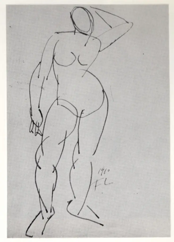 Anonimo , L&eacute;ger, Fernand - sec. XX - Nu debout , fronte