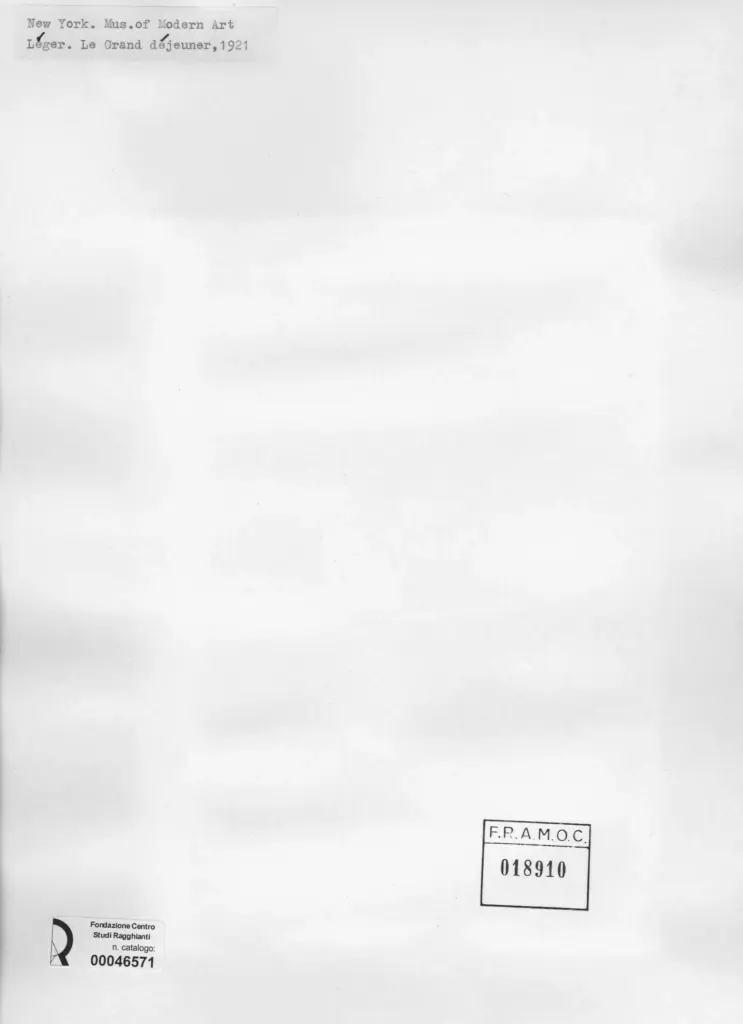 Anonimo , L&eacute;ger, Fernand - sec. XX - Le grand d&eacute;jeuner (la grande prima colazione) , retro