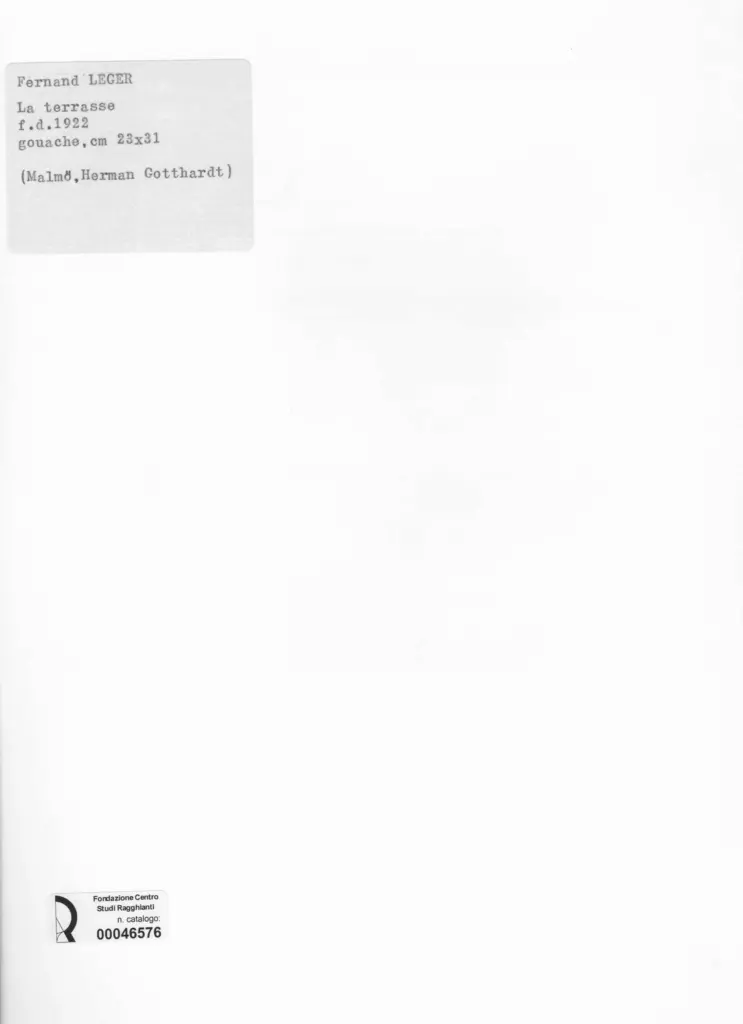 Anonimo , L&eacute;ger, Fernand - sec. XX - La terrasse (la terazza) , retro