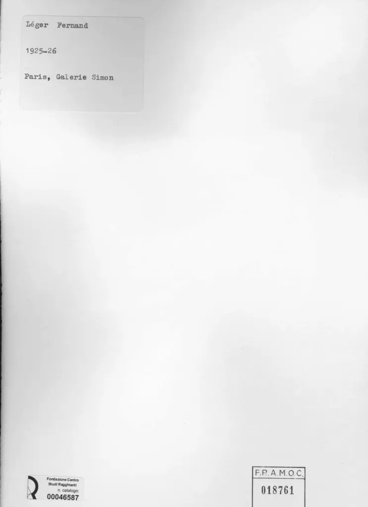 Anonimo , L&eacute;ger, Fernand - sec. XX - Composizione con fiore , retro