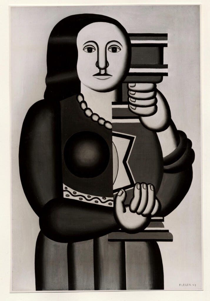 Anonimo , Léger, Fernand - sec. XX - Donna che tiene un vaso in mano , fronte