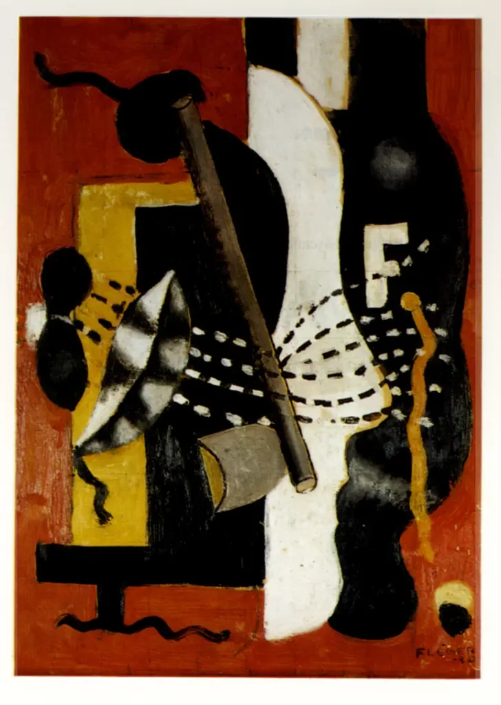 Anonimo , Léger, Fernand - sec. XX - Composizione con pipa , fronte