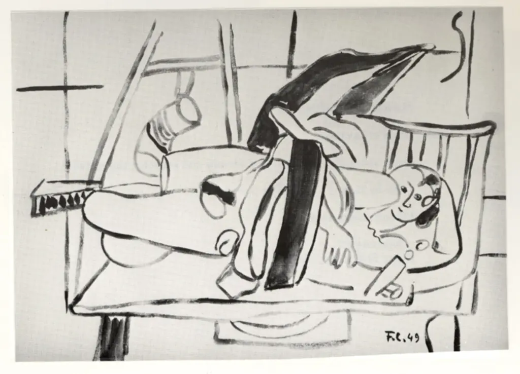 Anonimo , L&eacute;ger, Fernand - sec. XX - Nuda al atelier , fronte