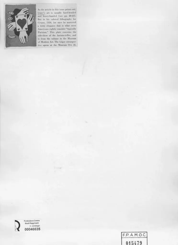 Anonimo , L&eacute;ger, Fernand - sec. XX - Circo , retro
