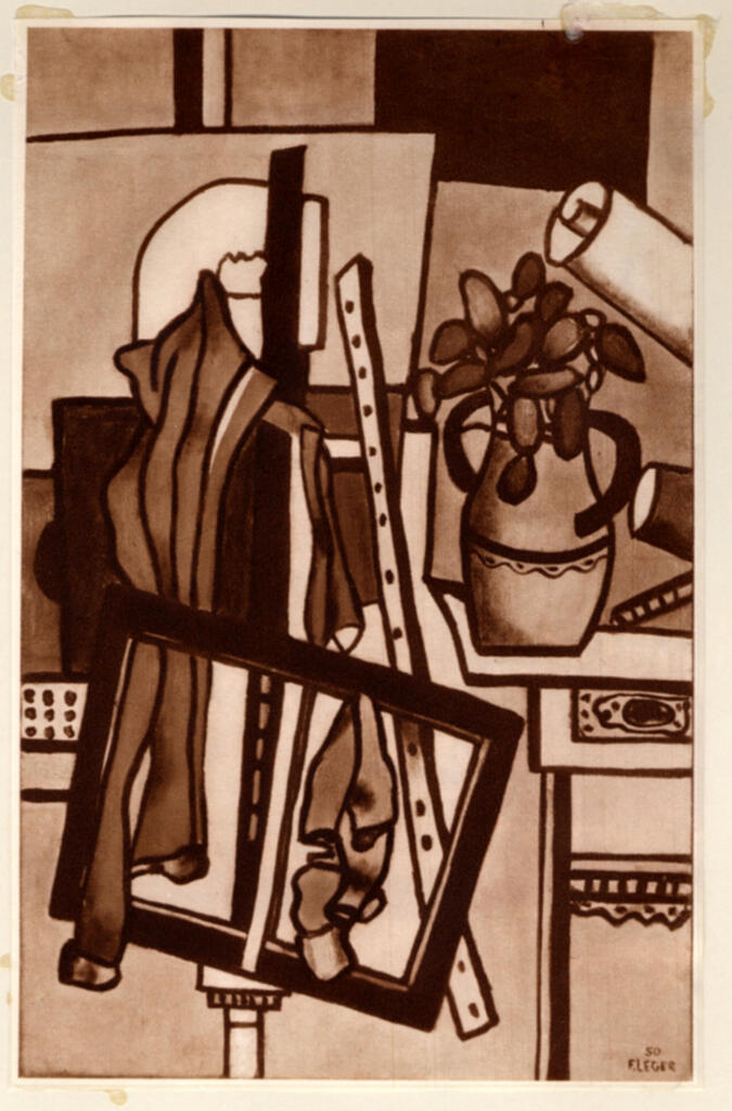 Anonimo , Léger, Fernand - sec. XX - Cornice nera nel atelier , fronte