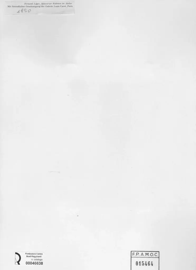 Anonimo , L&eacute;ger, Fernand - sec. XX - Cornice nera nel atelier , retro