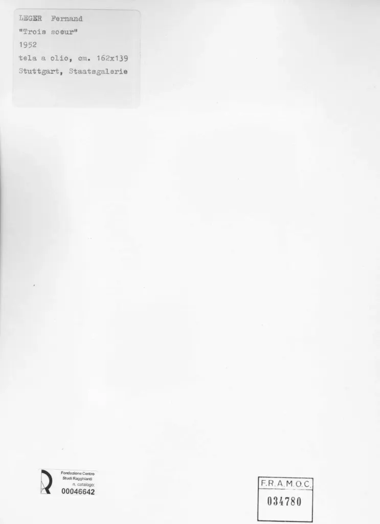 Anonimo , L&eacute;ger, Fernand - sec. XX - Tre sorelle , retro