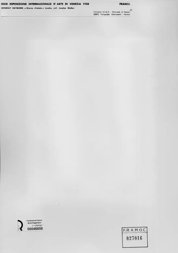 Giacomelli , Legueult, Raymond-Jean - sec. XX - Giorno d'estate , retro