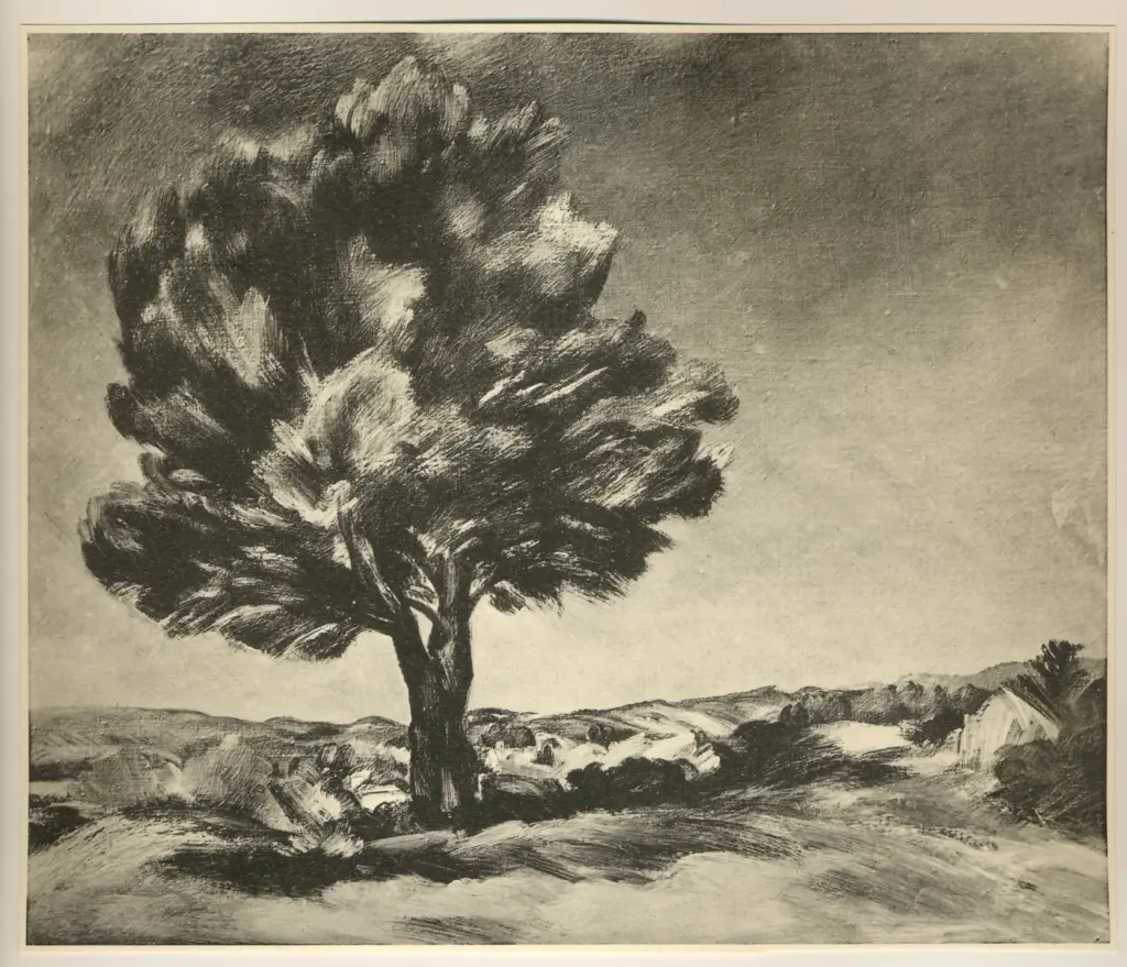 Levy, Leopold , Parsaggio con albero -