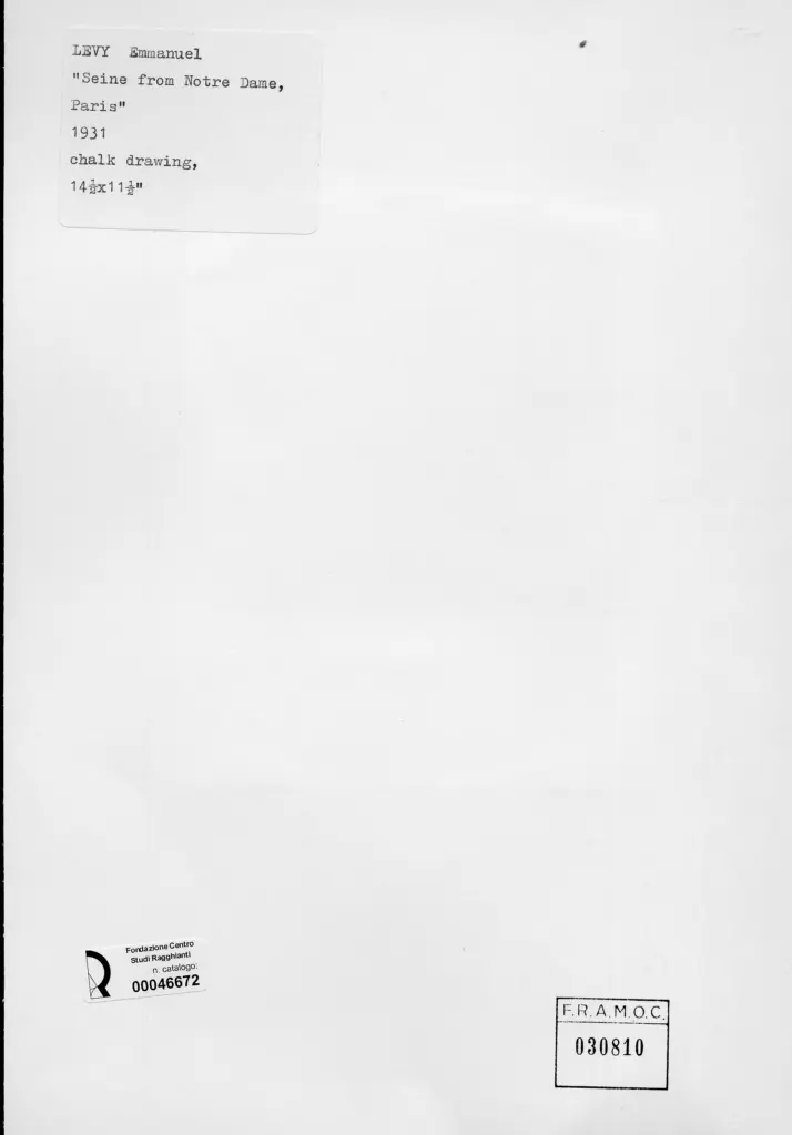 Anonimo , Levy, Emmanuel - sec. XX - La Senna vista da Notre Dame, Parigi , retro