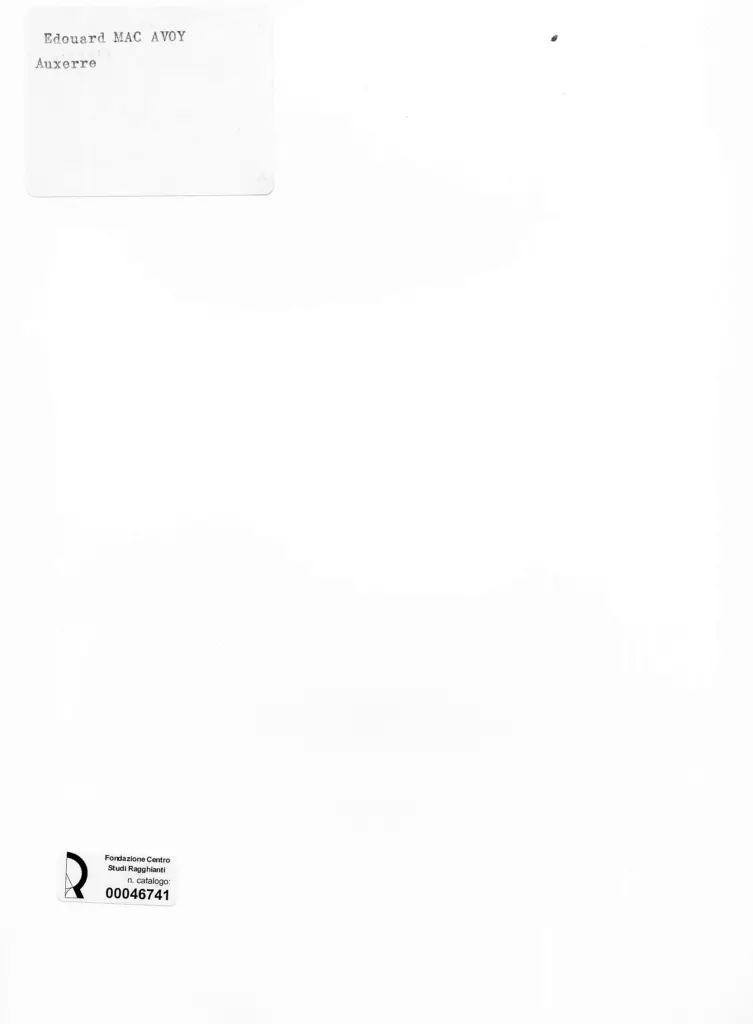 Anonimo , Mac-Avoy, Edouard - sec. XX - Auxerre , retro