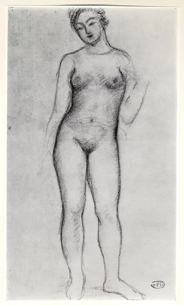 Anonimo , Maillol, Aristide - sec. XX - Nudo in piedi , fronte
