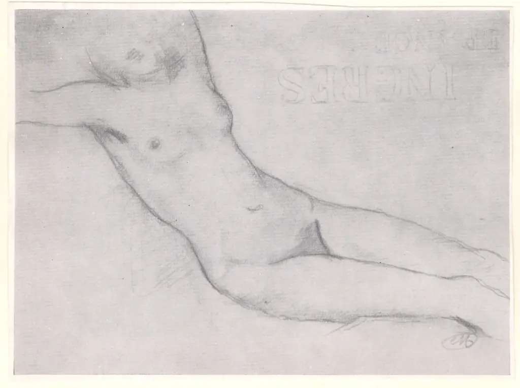 Anonimo , Maillol, Aristide - sec. XX - Studio di donna nuda , fronte