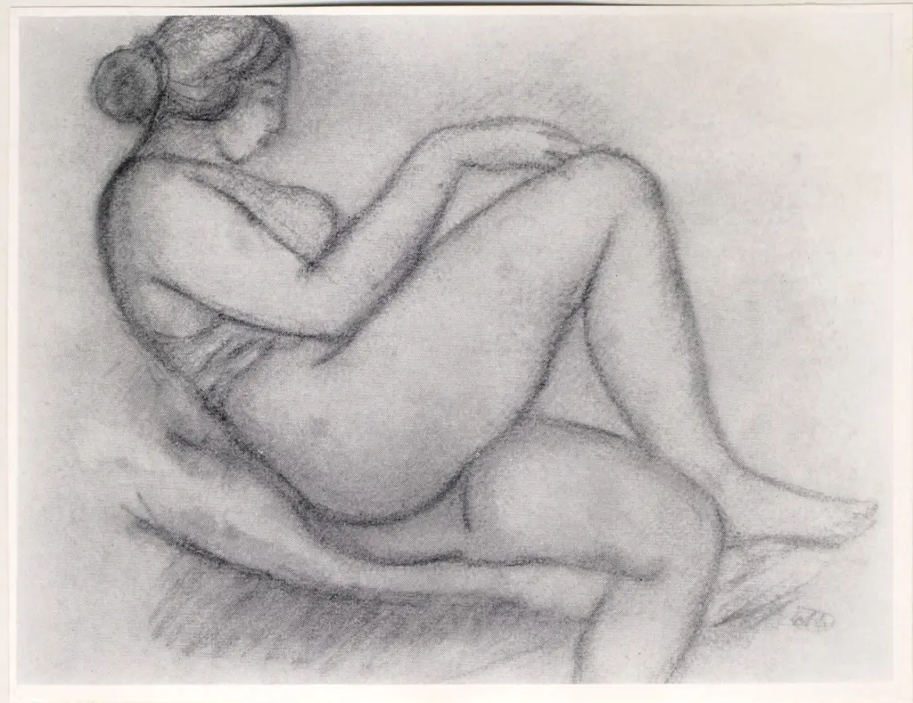 Anonimo , Maillol, Aristide - sec. XX - Nudo sdraiato , fronte