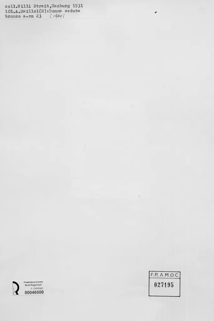 Anonimo , Maillol, Aristide sec. XX , retro