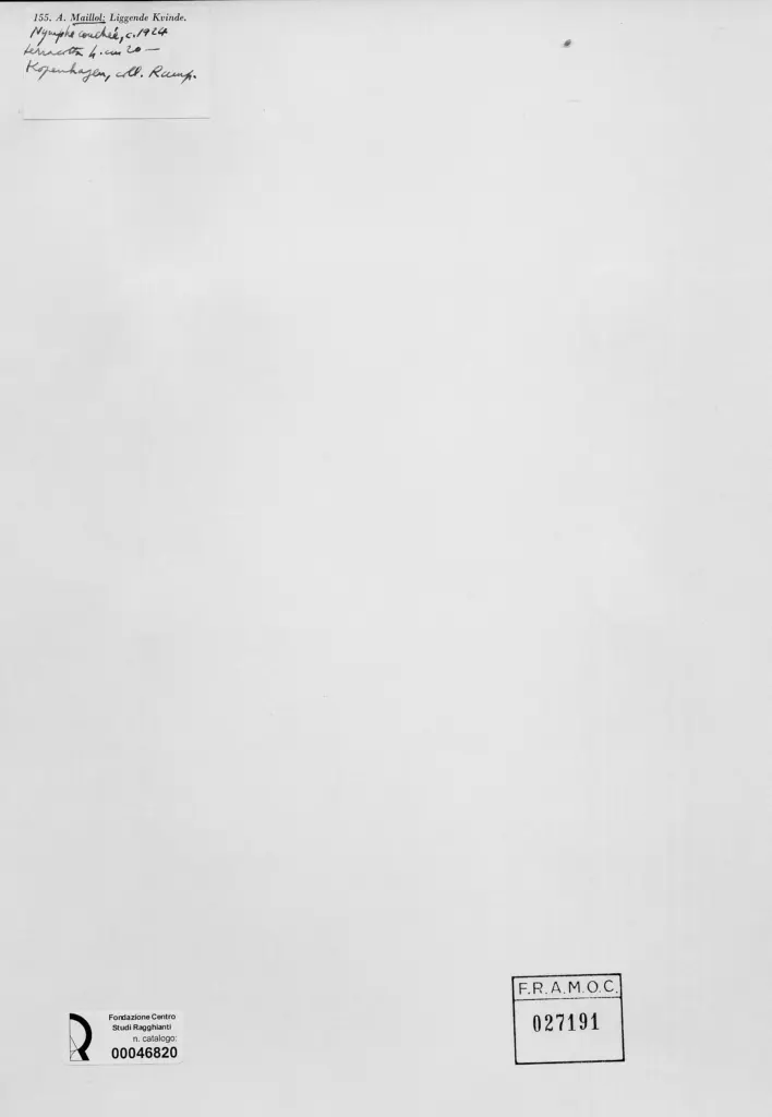 Anonimo , Maillol, Aristide - sec. XX , retro