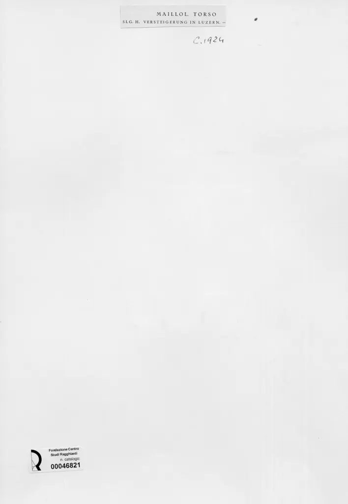 Anonimo , Maillol, Aristide - sec. XX - Busto , retro